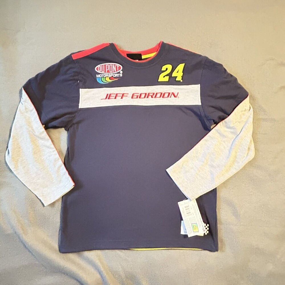 Chase Authentics Nascar Jeff Gordon #24‎ Dupont Long Sleeve Shirt Youth L 14/16